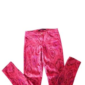 Joe's Jeans Hot Pink Tie-Dye Skinny Jeans